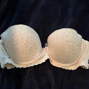Aerie Lace Strapless Bra - Cream
